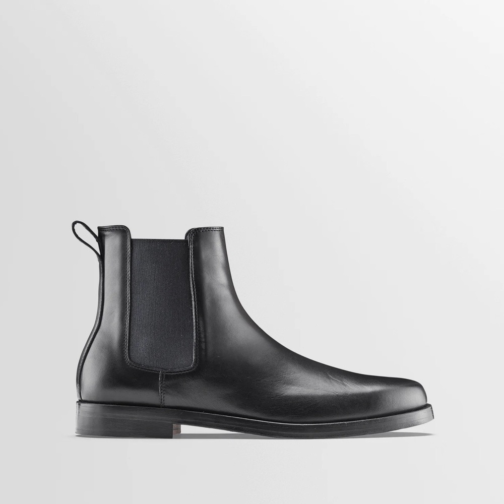 KOIO “Trento” Men’s Black Leather Chelsea Boots - Made in Italy